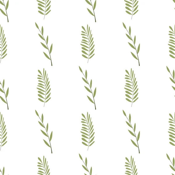 Branche de feuille de laurier motif sans couture. — Image vectorielle