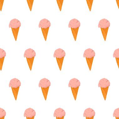 Gözleme külahında pembe dondurmayla kusursuz desen..