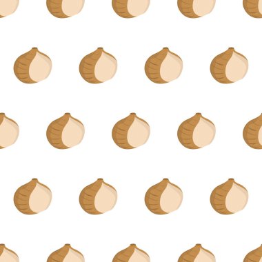 Ağustosböceği köklü, egzotik sebzeli kusursuz desen..