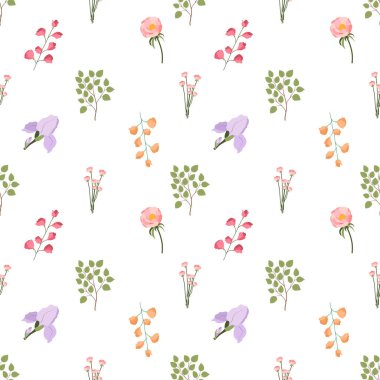 Bahar çiçekleri kumaş ve tekstil için pürüzsüz desen