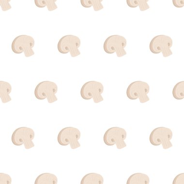 Duvar kâğıdı tasarımı için mantar dilimli elle çizilmiş pürüzsüz desen.