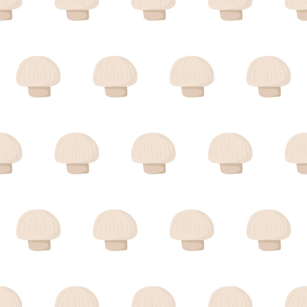 Hand drawn seamless pattern with whole mushroom for wallpaper design.