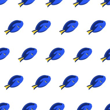 Cerrah balığıyla kusursuz bir deniz hayvanı deseni. Sualtı dünyası sakinleri yazdırdı.