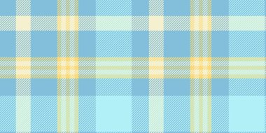 Dengeli Geometrik Tasarımda Yumuşak Pastel Tonlu Kusursuz Mavi ve Sarı Tartan Kalıpları