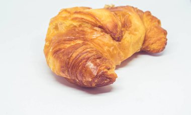 Ay çöreği, Fransa kruvasan ekmek fırını beyaz arka planda izole edilmiş.