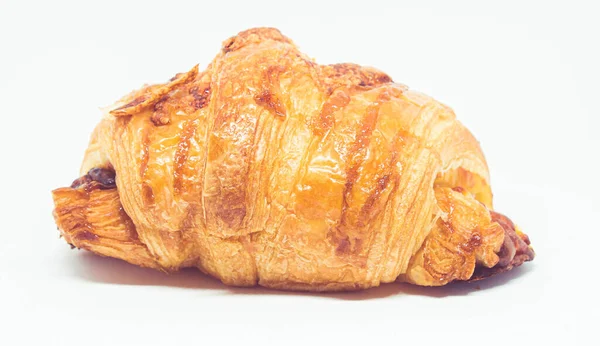 Croissant Brot Frankreich Croissant Brot Bäckerei Isoliert Auf Weißem Hintergrund — Stockfoto