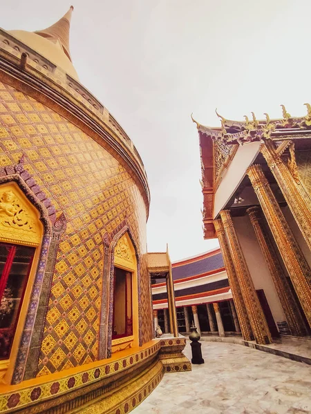 Alten Architektonischen Wahrzeichen Bangkok Thailand Traditioneller Tempel Namens Wat Ratchabophit — Stockfoto