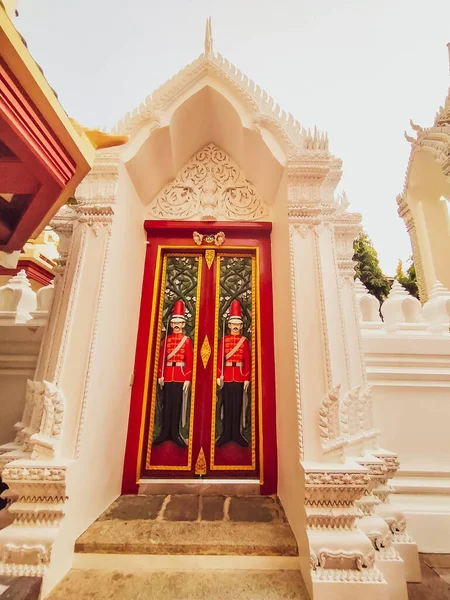 Entrée Porte Point Repère Architecture Antique Bangkok Thaïlande Temple Traditionnel — Photo