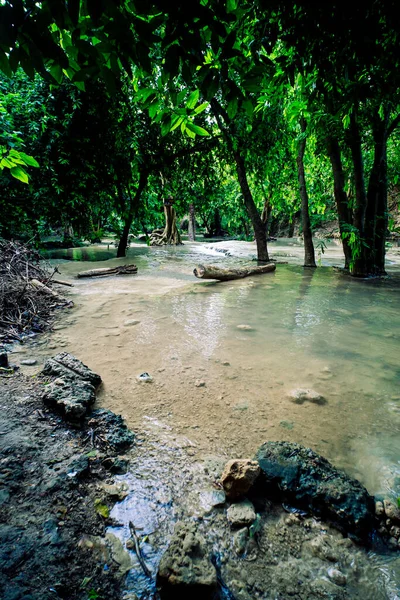 Increíble Paisaje Natural Cascada Cascada Bosque Tropical Wang Kan Lueang —  Fotos de Stock