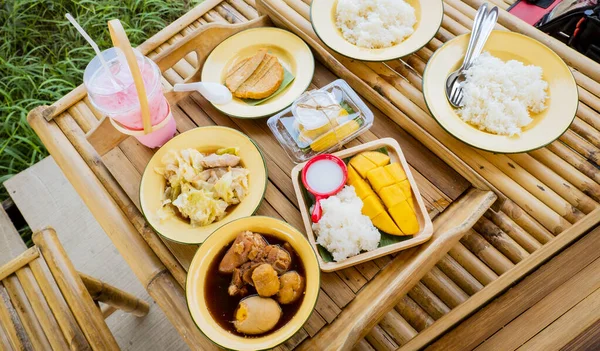 Thai Ebéd Helyi Étel Tárgy Csendélet Kai Alacsony Főzött Tojás — Stock Fotó