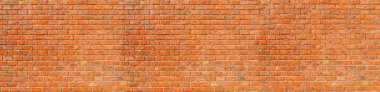 Panoramik Geniş Açı Turuncu Tuğla Mimarlık Duvarı malzeme Arkaplanı