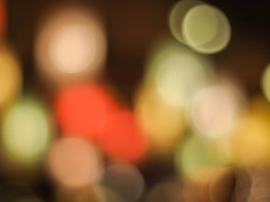 Renkli bulanık ışık altıgen bokeh arkaplan. Soyut Noel festivali arka plandan çıkarıldı.