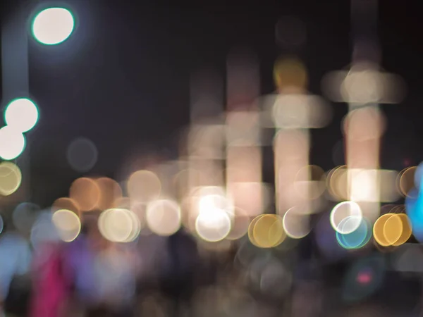 Bokeh Φώτα Της Πόλης Φόντο Bokeh Του Ορίζοντα Cityscape Κατά — Φωτογραφία Αρχείου