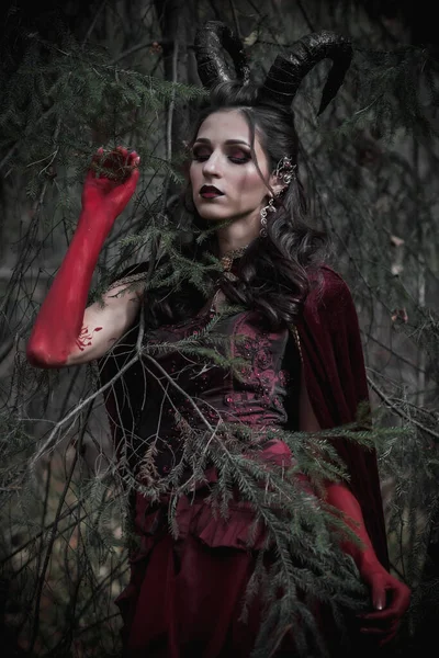森林里的黑暗仙女 — 图库照片