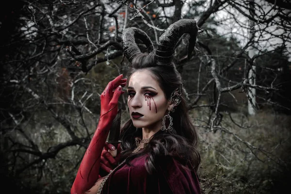 森の中の暗い妖精 — ストック写真