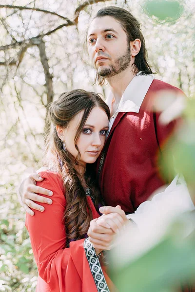 Family Shooting Fairy Tale Style Apple Grove — Stock Photo, Image