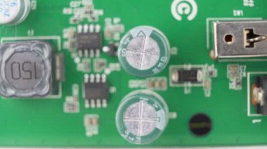 Direnişçilerle birlikte devre panosunun makro görüntüsü