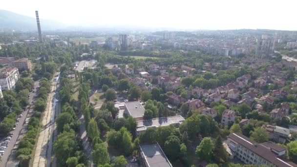 Sofia Bulgaria vista aerea urbana — Video Stock