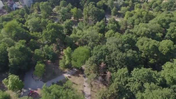 Vista superior do parque público verde em Sofia, Bulgária — Vídeo de Stock