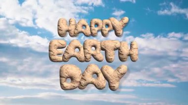 Yumuşak, rüya gibi bulutlar gökyüzünü nazik, canlandırıcı renklerle doldurup neşeli Mutlu Dünya Günü metinlerini çerçeveliyor. Doğayı, çevreyi ve küresel farkındalığı kutlamak için mükemmel, huzurlu ve havadar bir sahne..