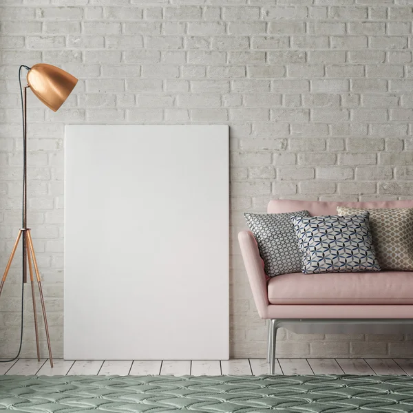 Poster vintage yenilikçi çatı iç arka plan ile alay