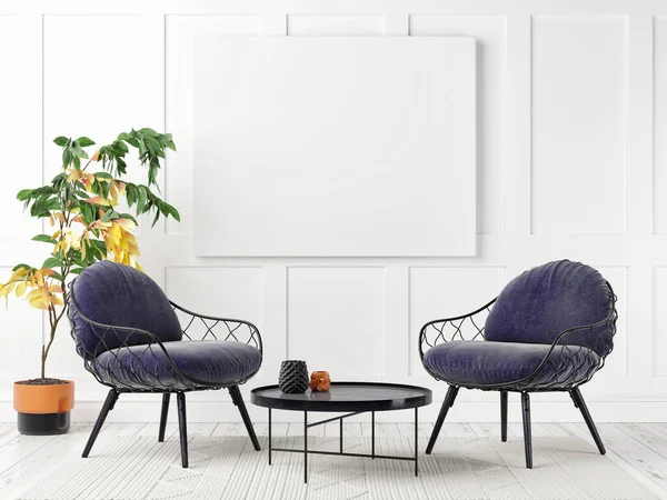 Scandinavian Style Room Design Illustration — 스톡 사진