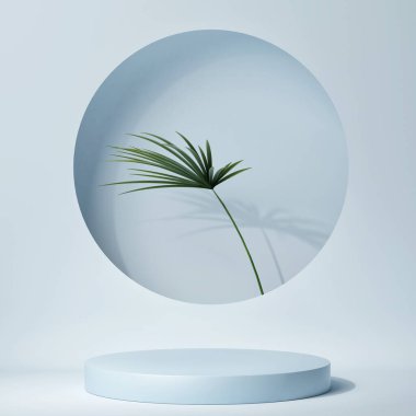 Ürün sunumu için geometrik forma sahip soyut bir minimal sahne, 3d görüntüleme, 3d