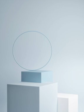 Ürün sunumu için kazanan podyum, 3D render, 3d illüstrasyon