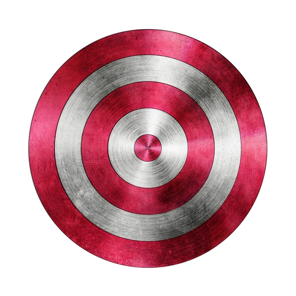 Röda mål målet mot den vita bakgrunden — Stockfoto