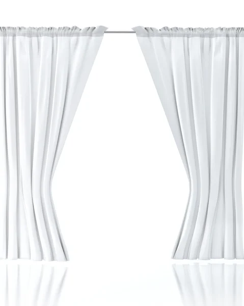 White Curtain over White Background — Stock Photo, Image