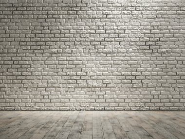 Boş oda, duvar tuğla arka plan