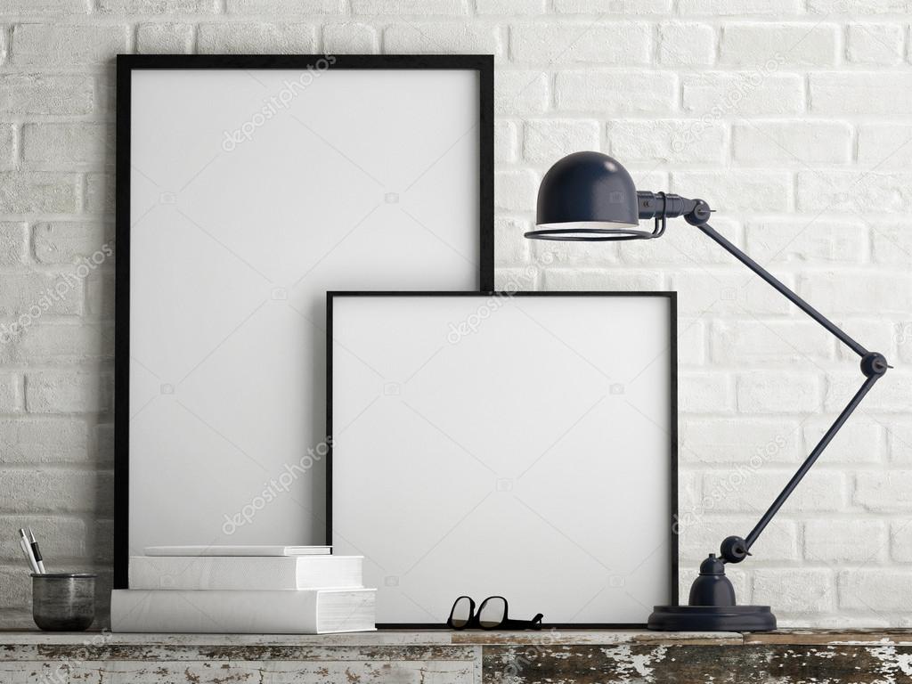 White poster on wall