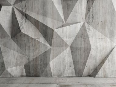 Abstract concrete wall background, 3d illustration clipart