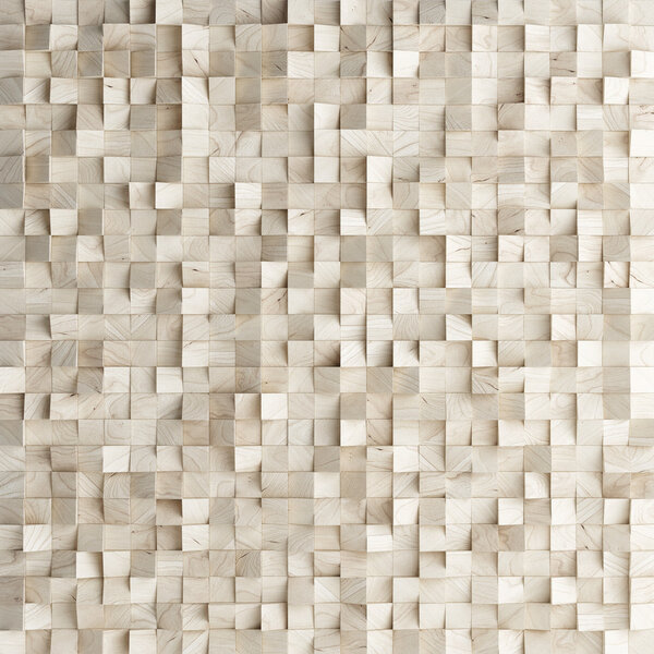 Abstract texture from wooden cubes, 3d render