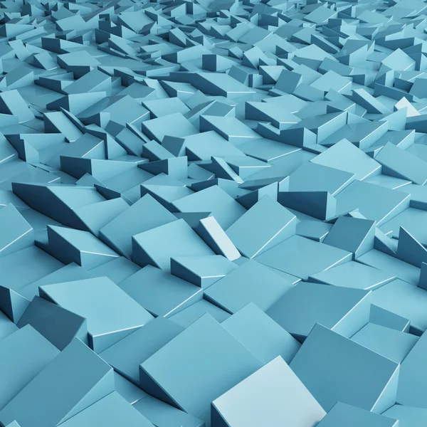 Textura abstrata de cubos azuis, renderização 3d — Fotografia de Stock