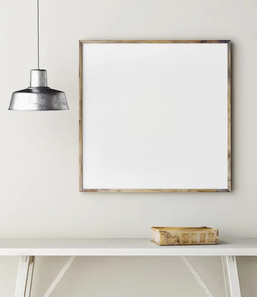 Conceito simular quadro, design minimalismo, renderização 3d — Fotografia de Stock