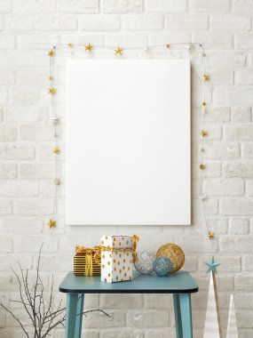 Poster Özet Noel zamanı, 3d render ile alay