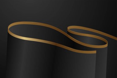 Soyut lüks siyah ve altın arkaplan