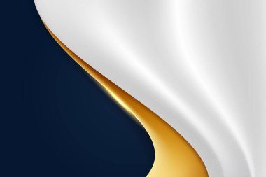 Lükslü çokgen desenli koyu mavi kaliteli arka plan ve altın