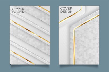 Altın çizgili modern beyaz arkaplan