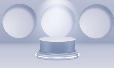 3B soyut podyum temiz sahne ile minimal arkaplan