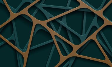 Koyu kağıt kesiği şekilli 3B soyut arkaplan