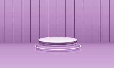3B soyut podyum temiz sahne ile minimal arkaplan