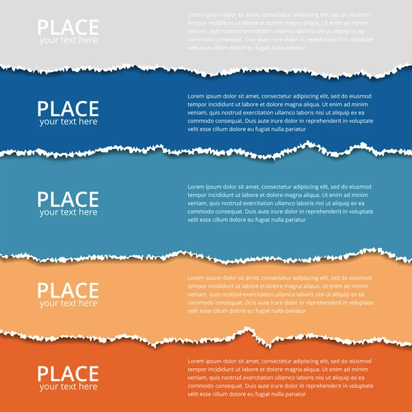 Fond Papier Déchiré Avec Espace Pour Texte — Image vectorielle