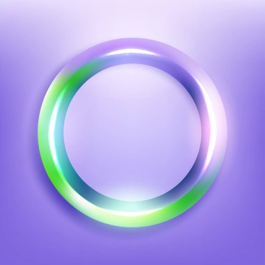 Parıltılı Vektör Neon Çemberi