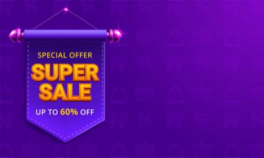 Süper satış afişi şablon tasarımı