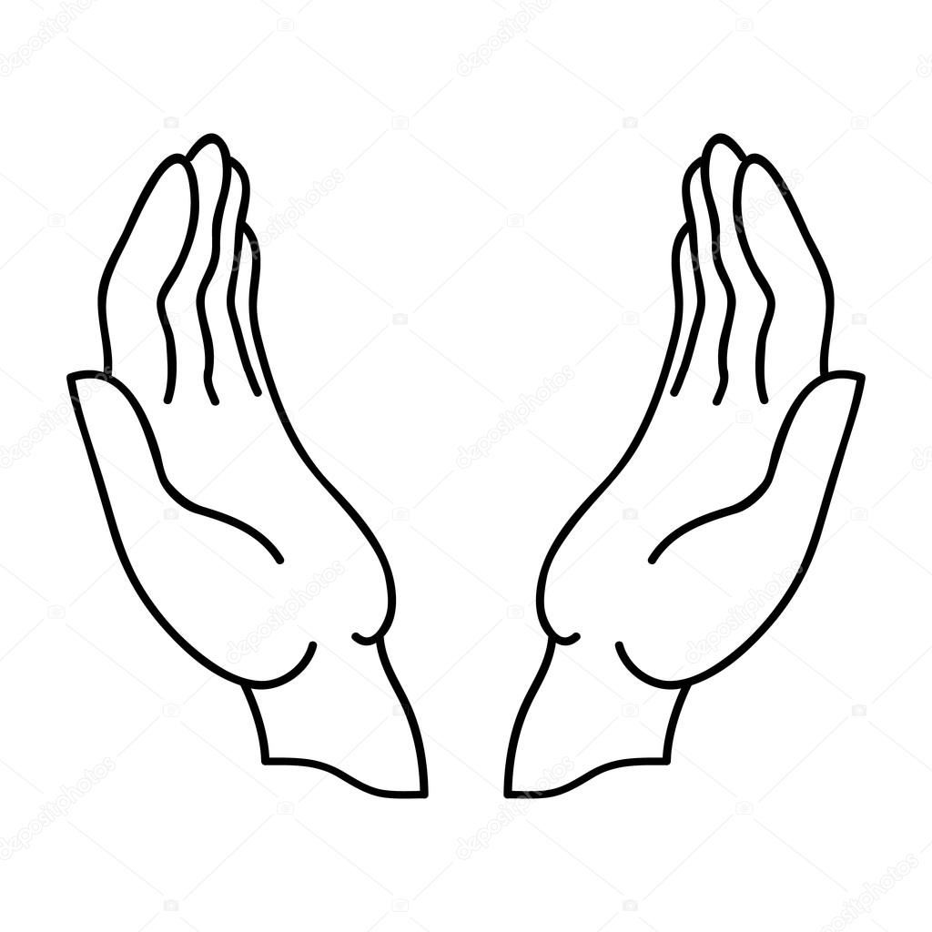 Download Open hands icon outline icon. ⬇ Vector Image by ...