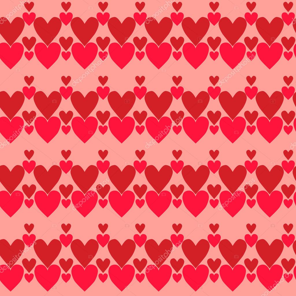 Modello senza cuciture dei cuori luminosi colorati su sfondo rosa chiaro per il vostro disegno per il giorno di San Valentino Foto di design del packaging