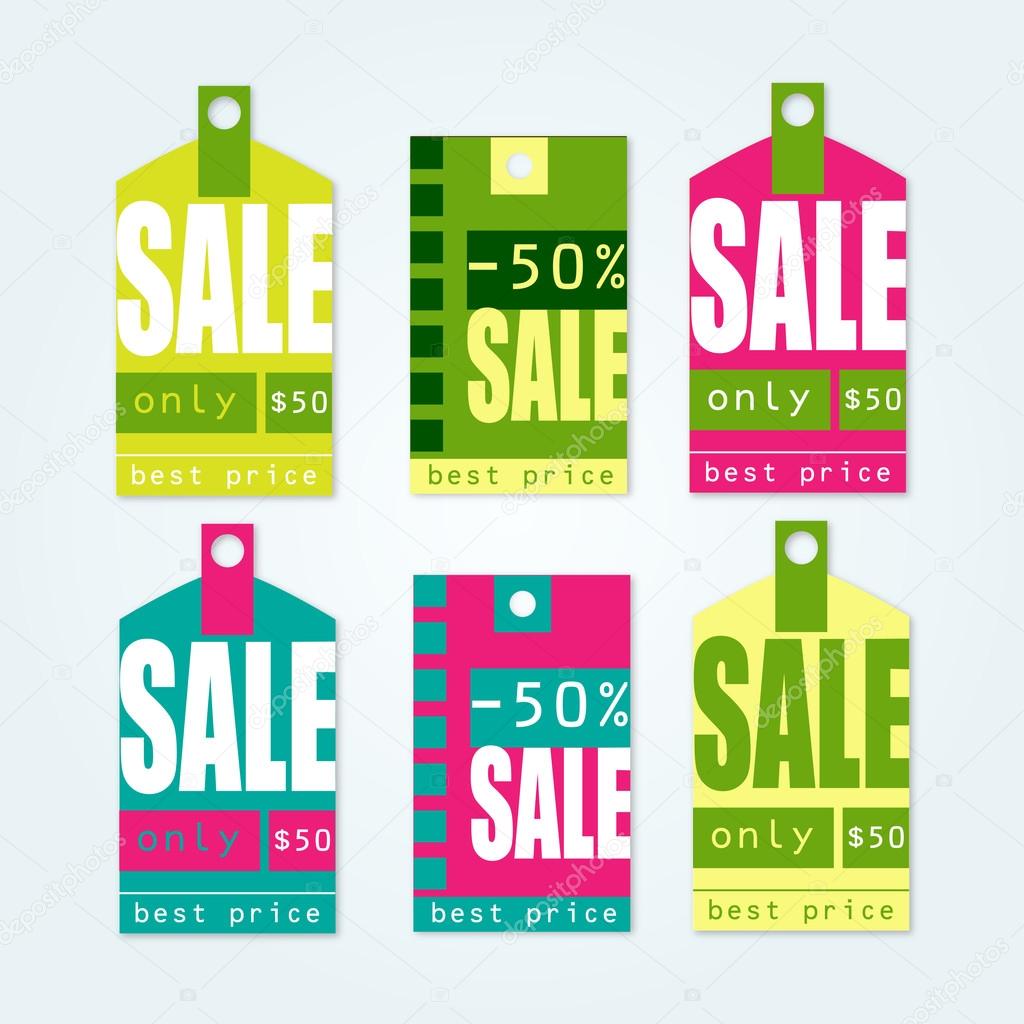 Sale Spring Tags with sale messages