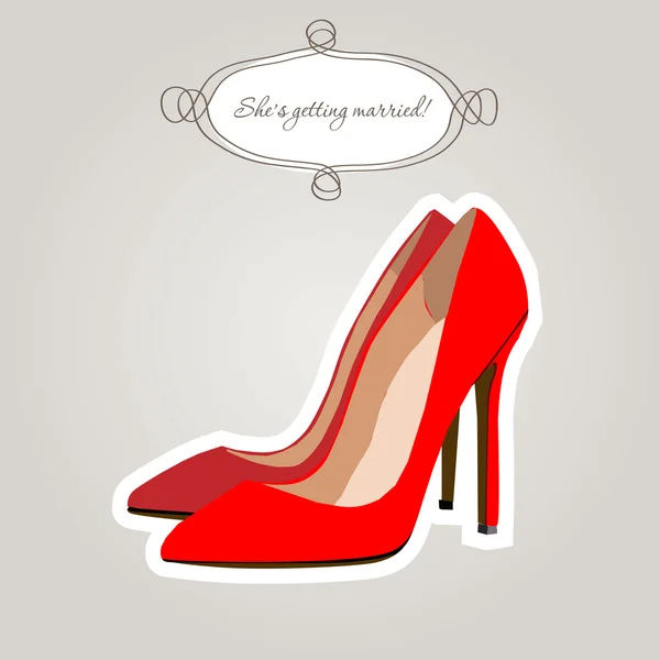 Rote Schuhe Vektor Illustration — Stockvektor